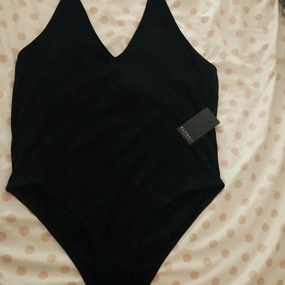 Black Eloquii halter bodysuit 18/20 NWT
